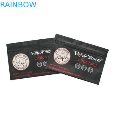 Mẫu túi nhỏ miễn phí cho thuốc lá cuộn có màu kim loại 3 Túi niêm phong bên hông Túi lá nhôm