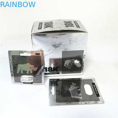 Hiển thị thẻ giấy in tùy chỉnh tăng cường hiệu suất tình dục cho nam Hộp thẻ Poseidon màu đỏ