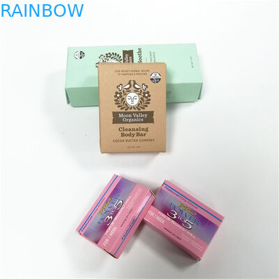 Bao bì hộp giấy in tùy chỉnh Hộp quà tặng Dập nóng Hộp xà phòng tráng UV