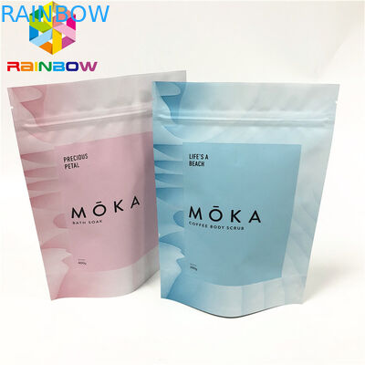 Tẩy tế bào chết toàn thân đứng lên túi ziplock túi đóng gói có thể tái sử dụng với các vết rách túi tùy chỉnh