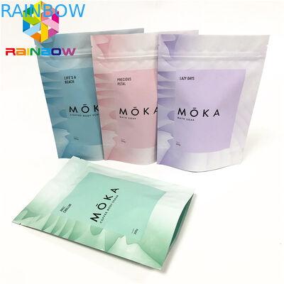 Tẩy tế bào chết toàn thân đứng lên túi ziplock túi đóng gói có thể tái sử dụng với các vết rách túi tùy chỉnh