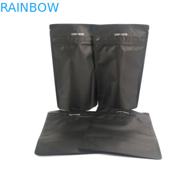 Còn hàng Lá nhôm màu đen Trẻ em có khả năng chống ăn được Cấp độ hoa Gummy CBD Bao bì Canabis Túi chống mùi