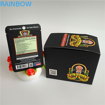 Trong suốt phía trước Túi Mylar có thể kéo lại được Ziplock Túi chống mùi cho hoa khô Thực phẩm Vitamin Kẹo dẻo Bảo quản đồ ăn nhẹ