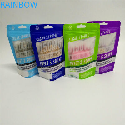 Con dấu nhiệt Nhựa thực phẩm Cấp độ Trẻ em Chống mùi Đứng lên Túi Zip Lock Kẹo cao su ăn được