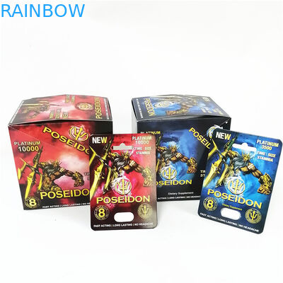 Thẻ hộp giấy màu hồng Pussycat Dập nổi Dập nóng tăng cường tình dục vỉ bao bì hộp hiển thị thẻ