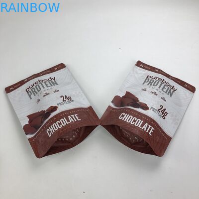 In tùy chỉnh Đứng lên Túi rỗng Bao bì bột whey protein Mylar Túi nhôm Ziplock có vết rách