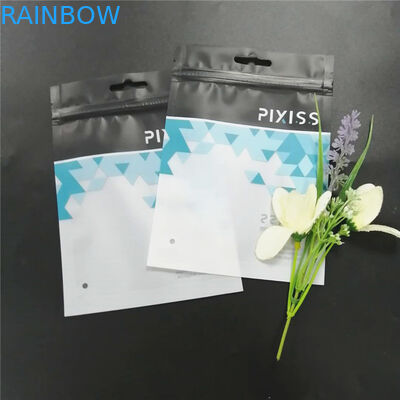 Bao bì in tùy chỉnh của túi nhựa màu đen có dây kéo cho quần áo dụng cụ trang điểm, v.v.