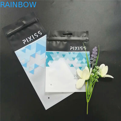 Bao bì in tùy chỉnh của túi nhựa màu đen có dây kéo cho quần áo dụng cụ trang điểm, v.v.