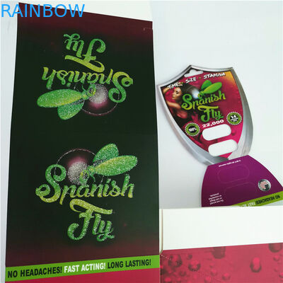 Thuốc tăng cường nữ Bao bì Màu hồng Pussy Cat Black Mamba Burro Giấy vỉ Thẻ cho Chai Capsule vàng