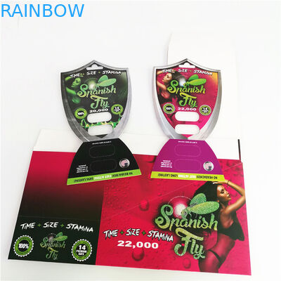 Thuốc tăng cường nữ Bao bì Màu hồng Pussy Cat Black Mamba Burro Giấy vỉ Thẻ cho Chai Capsule vàng