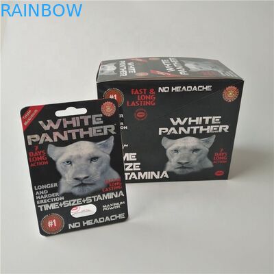 Thuốc tăng cường tình dục Bao bì Rhino Max 150K Vỉ 3D với hộp giấy cho viên nang tình dục dạng bột