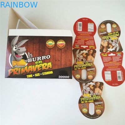 Thuốc tăng cường tình dục Bao bì Rhino Max 150K Vỉ 3D với hộp giấy cho viên nang tình dục dạng bột