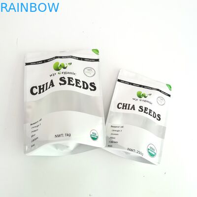 In kỹ thuật số Hạt Chia Túi bao bì Trà Thực phẩm Cấp trà Túi Ziplock có thể thay đổi được với cửa sổ rõ ràng