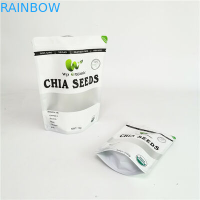 In kỹ thuật số Hạt Chia Túi bao bì Trà Thực phẩm Cấp trà Túi Ziplock có thể thay đổi được với cửa sổ rõ ràng