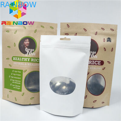 Giấy Kraft nâu CMYK VMPET Ziplock Stand Up Pouch