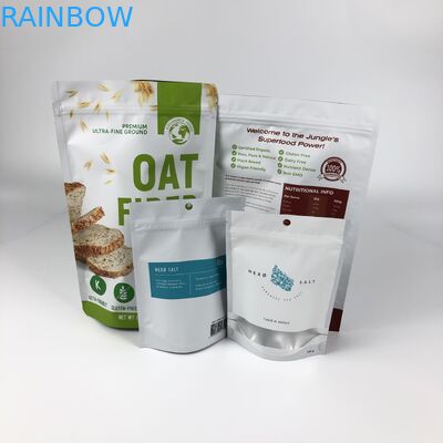 Số lượng nhỏ in kỹ thuật số túi đựng bánh quy snack bao bì thịt bò khô đứng lên túi có dây kéo với cửa sổ rõ ràng