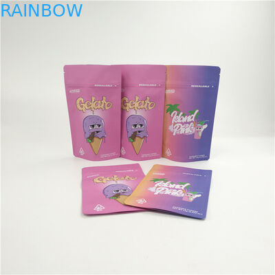 Tùy chỉnh Cảm ứng mềm chống mùi 3,5g 7g Túi đứng cho cây gai dầu Cần sa Cookies Doypack chống trẻ em