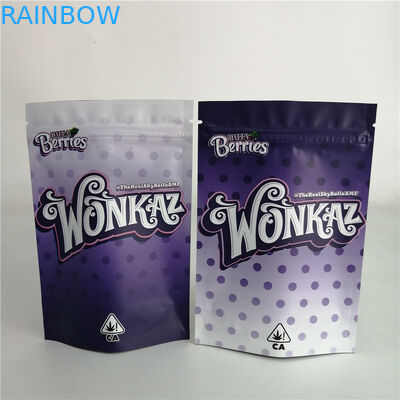 Tùy chỉnh 3,5g Cookie Nut Weed Đứng lên Túi có dây kéo Túi kẹo nhựa 7g 18g 24g