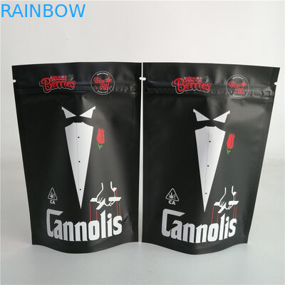 Tùy chỉnh 3,5g Cookie Nut Weed Đứng lên Túi có dây kéo Túi kẹo nhựa 7g 18g 24g