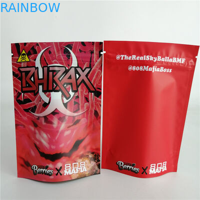 Tùy chỉnh 3,5g Cookie Nut Weed Đứng lên Túi có dây kéo Túi kẹo nhựa 7g 18g 24g