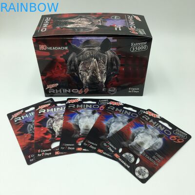 Pill Capsule PVC 60 * 80cm Rhino 69 Thẻ đóng gói 3D