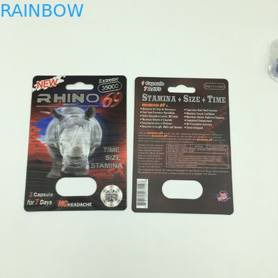 Pill Capsule PVC 60 * 80cm Rhino 69 Thẻ đóng gói 3D