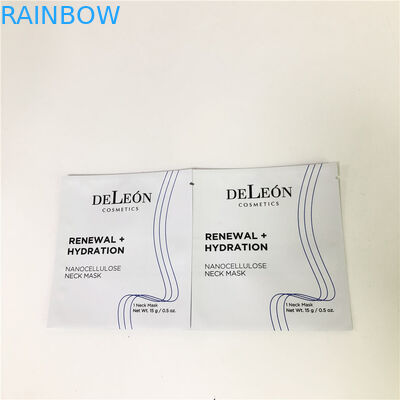 Túi mặt nạ phẳng màu trắng Mẫu mỹ phẩm tùy chỉnh Mẫu túi nhỏ đựng kem