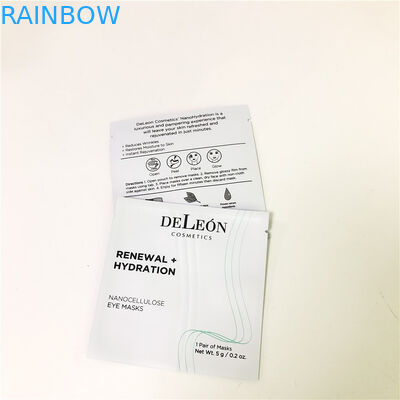 Túi mặt nạ phẳng màu trắng Mẫu mỹ phẩm tùy chỉnh Mẫu túi nhỏ đựng kem