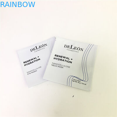 Túi mặt nạ phẳng màu trắng Mẫu mỹ phẩm tùy chỉnh Mẫu túi nhỏ đựng kem