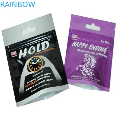 Nhãn tư nhân In Hang lỗ Ziplock Trên cùng Lá nhỏ Thuốc hỗ trợ tình dục Nam Bao bì Bao bì nhựa Bao bì Thuốc