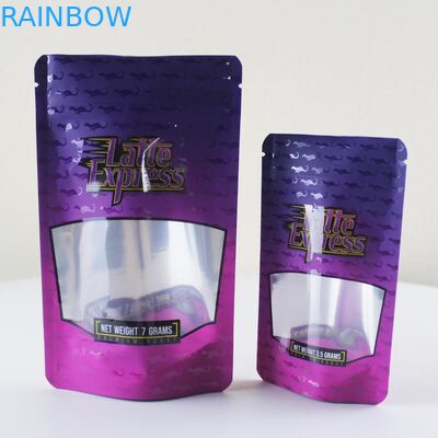 In ống đồng Túi đựng cần sa CBD Mylar Ziplock có cửa sổ