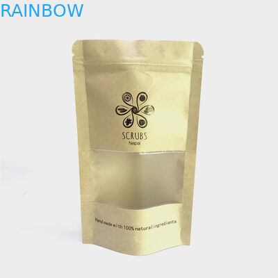 Dập nóng Đứng lên 110 Túi giấy Kraft Micron MOPP