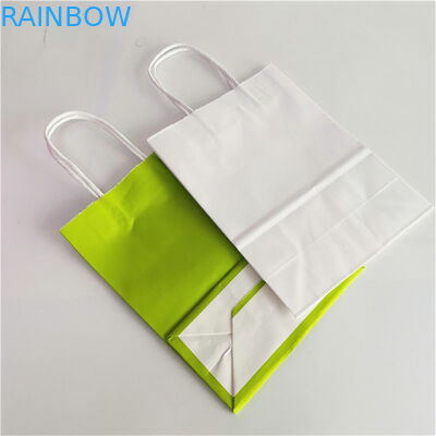 Giấy kraft CMYK 350gsm các tông Túi mua sắm hàng tạp hóa có tay cầm