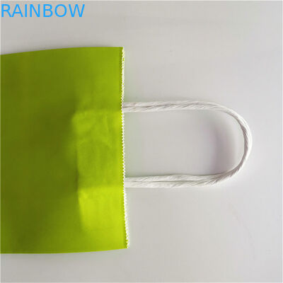 Giấy kraft CMYK 350gsm các tông Túi mua sắm hàng tạp hóa có tay cầm