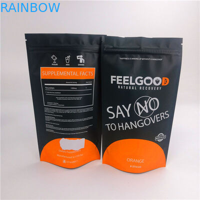 giá xuất xưởng 200g bột bao bì sản phẩm nhựa bao bì túi hút chân không đứng lên túi hàng rào có dây kéo