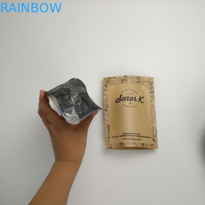 Đứng lên Bao bì Ziplock Mylar Túi cà phê Nhà sản xuất giấy Kraft nâu Túi đựng cà phê 12oz có van