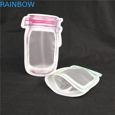 Logo in hình đặc biệt Nước trái cây cấp thực phẩm Sữa thạch Chất lỏng đứng lên Hình dạng chai