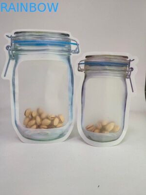 Túi hình dạng đặc biệt Túi đứng bóng có dây kéo Túi nhựa để đóng gói các loại hạt