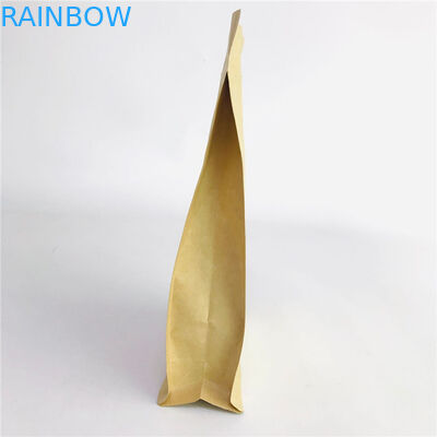 Được chấp nhận tùy chỉnh Túi thân thiện với môi trường Túi giấy Kraft PLA có dây kéo