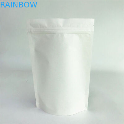 In kỹ thuật số Giấy Kraft trắng Túi có thể phân hủy sinh học có dây kéo