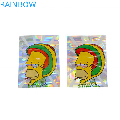 Túi ba chiều cho cỏ dại CBD Kẹo cao su Gấu Mylar Túi có dây kéo Hương vị hoa thảo mộc Túi bán lẻ thuốc lá khô