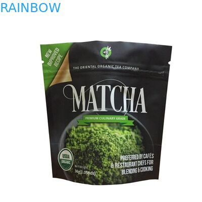 In tùy chỉnh Túi ZipLock Giấy nhôm Đứng lên Túi đựng Bột trà xanh Matcha Túi đóng gói
