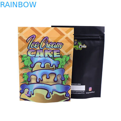 Túi Mylar cho cỏ dại CBD Kẹo cao su Kẹo gấu Bao bì đứng lên Túi Hương thảo mộc Hoa khô Túi bán lẻ