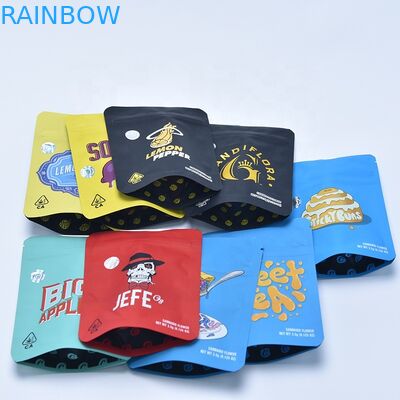 Túi Mylar cho cỏ dại CBD Kẹo cao su Kẹo gấu Bao bì đứng lên Túi Hương thảo mộc Hoa khô Túi bán lẻ