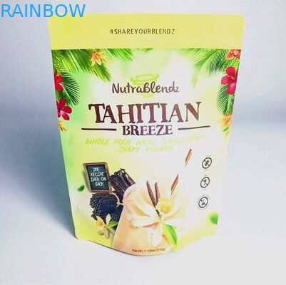 Túi bao bì đồ ăn nhẹ được chấp nhận tùy chỉnh với túi giấy nhôm có dây kéo