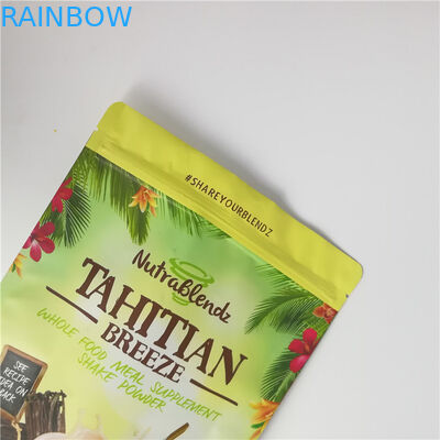 Túi bao bì đồ ăn nhẹ được chấp nhận tùy chỉnh với túi giấy nhôm có dây kéo