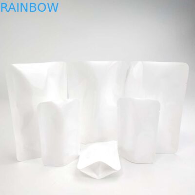 Con dấu nhiệt có thể hàn lại tùy chỉnh KHÔNG có dây kéo Doypack Túi đựng hạt đứng lên Túi đựng hạt giống hoa màu trắng PE NY Vật liệu bao bì Túi