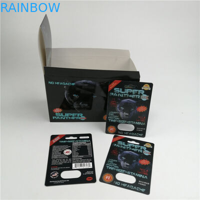 Thiết kế mới nhất 600k 700k Rhino Sex Pill vỉ Bao bì cho viên nang tăng cường nam