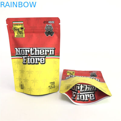 Gummy Mylar PE CMYK 180mic Herbal Stand Up Bag In offset