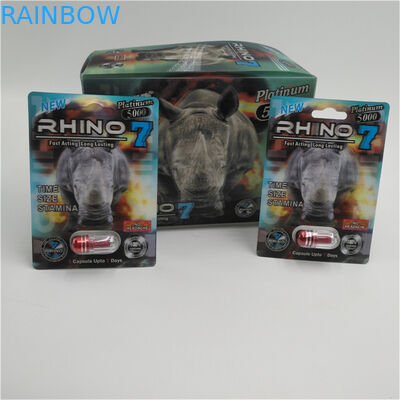 Rhino Card Sex PillPackaging 3D Card Bán nóng Hộp thuốc kích dục Rhino 30000 mới Còn hàng